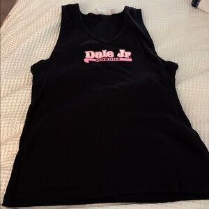 Winners circle ladies Black Tank Top with Dale Jr Budweiser in Pink & white-XL